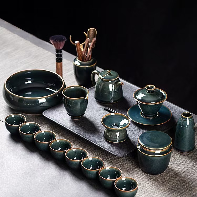 Rnew Group Frozen Whisper Crackle Glaze Tea Sanctuary Set RG00202C